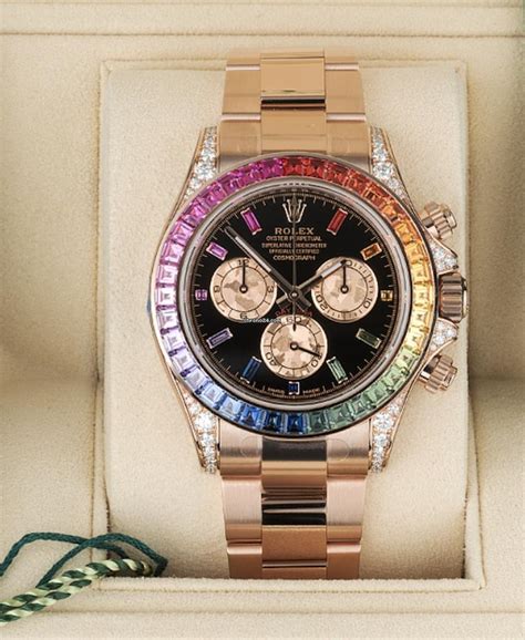 rolex daytona raingold|rolex rainbow 116595rbow price.